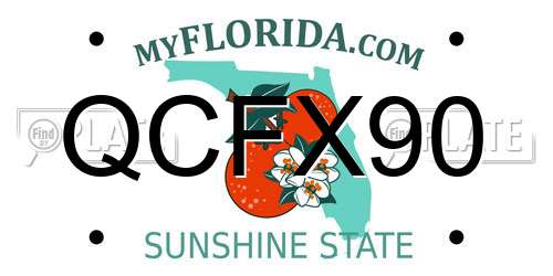 QCFX90 Florida License Plate