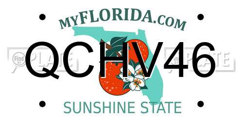 QCHV46 Florida License Plate