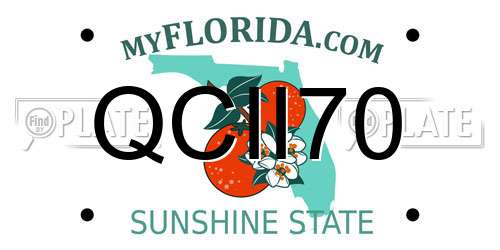 QCII70 Florida License Plate
