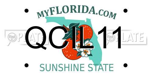 QCIL11 Florida License Plate