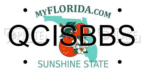 QCISBBS Florida License Plate