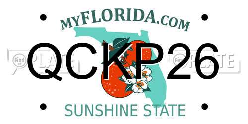 QCKP26 Florida License Plate