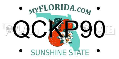 QCKP90 Florida License Plate