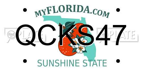 QCKS47 Florida License Plate
