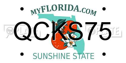 QCKS75 Florida License Plate