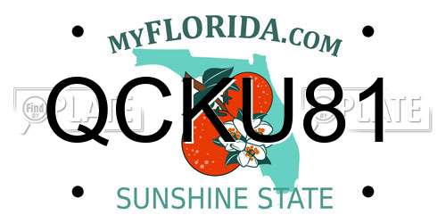 QCKU81 Florida License Plate