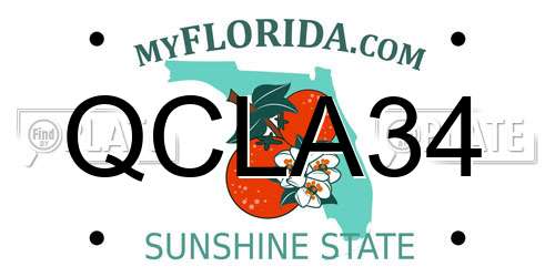 QCLA34 Florida License Plate