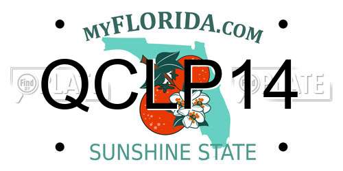 QCLP14 Florida License Plate