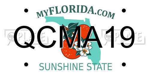 QCMA19 Florida License Plate