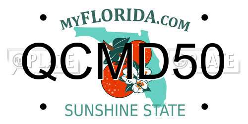 QCMD50 Florida License Plate