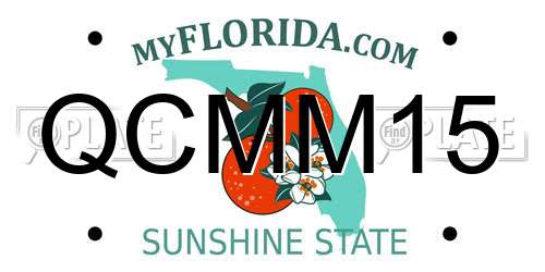 QCMM15 Florida License Plate