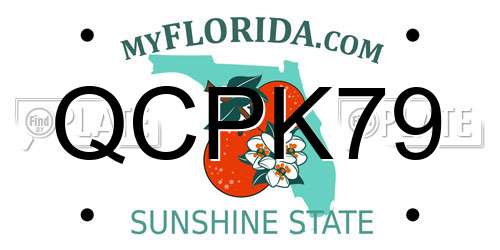QCPK79 Florida License Plate