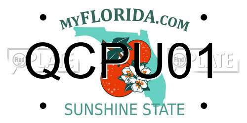 QCPU01 Florida License Plate