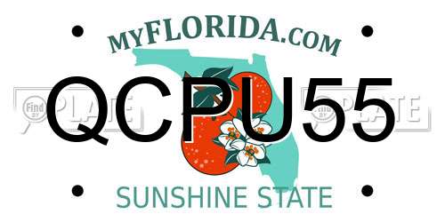 QCPU55 Florida License Plate