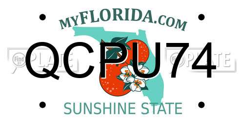 QCPU74 Florida License Plate