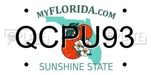 QCPU93 Florida License Plate
