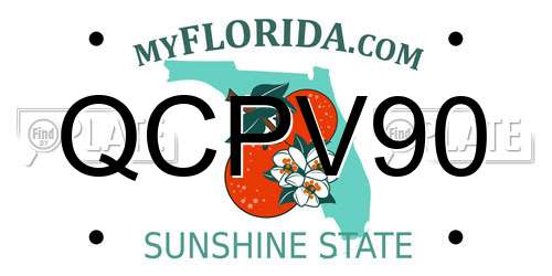 QCPV90 Florida License Plate