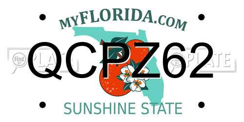 QCPZ62 Florida License Plate