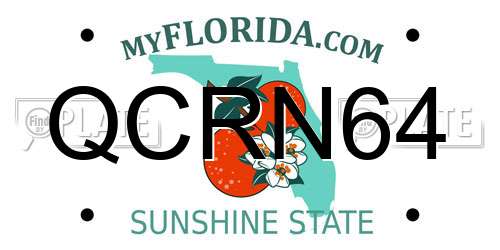 QCRN64 Florida License Plate
