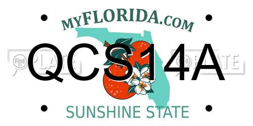 QCS14A Florida License Plate