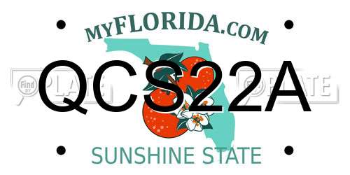 QCS22A Florida License Plate