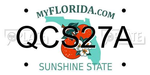 QCS27A Florida License Plate