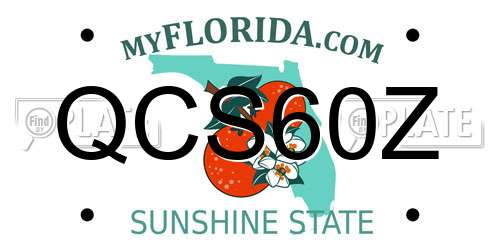 QCS60Z Florida License Plate