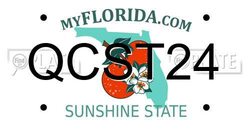 QCST24 Florida License Plate