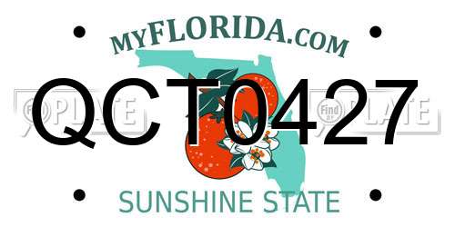 QCT0427 Florida License Plate