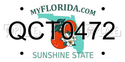 QCT0472 Florida License Plate