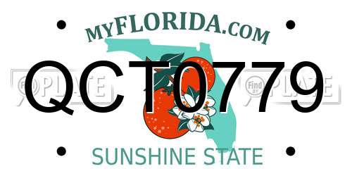 QCT0779 Florida License Plate