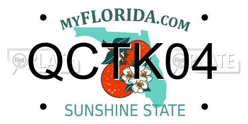 QCTK04 Florida License Plate