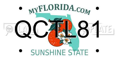 QCTL81 Florida License Plate