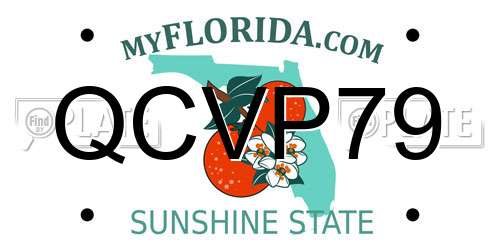 QCVP79 Florida License Plate