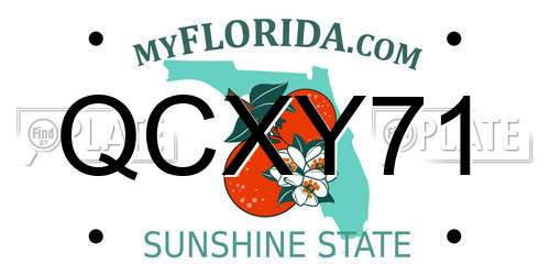 QCXY71 Florida License Plate