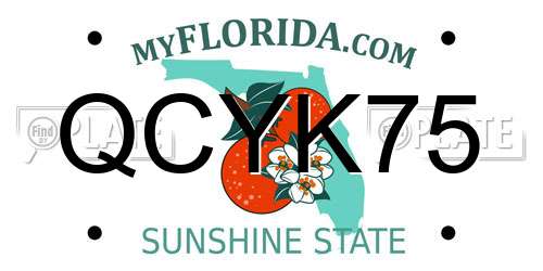 QCYK75 Florida License Plate