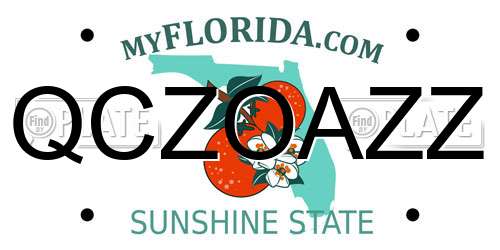 QCZOAZZ Florida License Plate