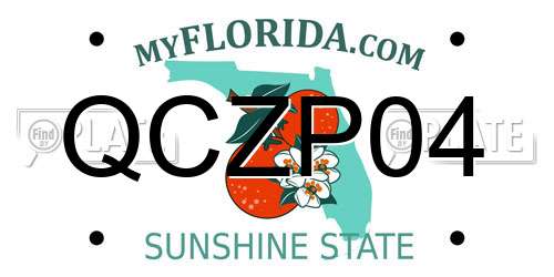 QCZP04 Florida License Plate