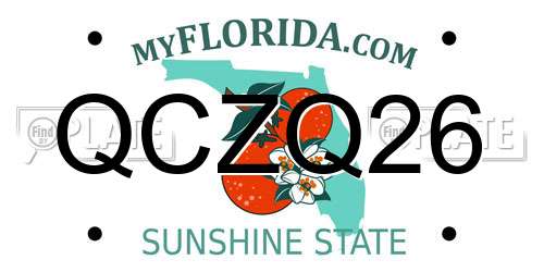 QCZQ26 Florida License Plate