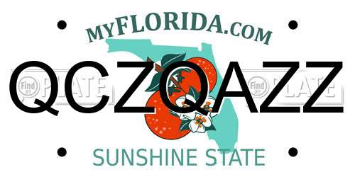 QCZQAZZ Florida License Plate