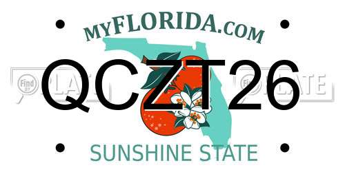 QCZT26 Florida License Plate
