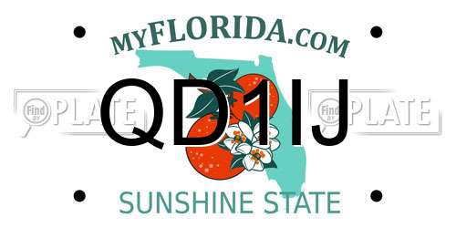 QD1IJ Florida License Plate
