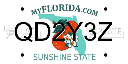 QD2Y3Z Florida License Plate