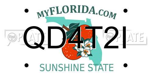 QD4T2I Florida License Plate