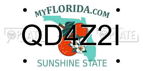 QD4Z2I Florida License Plate