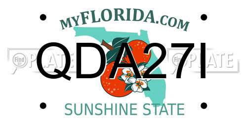 QDA27I Florida License Plate