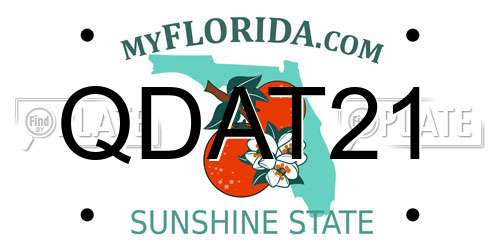 QDAT21 Florida License Plate