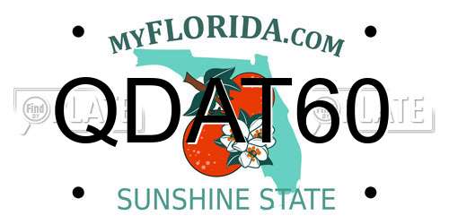 QDAT60 Florida License Plate