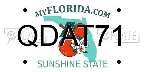 QDAT71 Florida License Plate