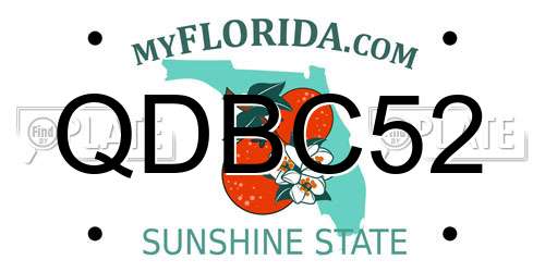 QDBC52 Florida License Plate
